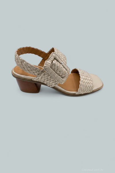 Kenneth Cole Madylyn Buckled Sandals - Ice Metallic - 9 - Sandals