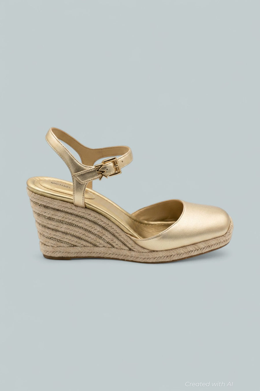 Kenzie Wedge Sandals - Pale Gold - 8 - Flats