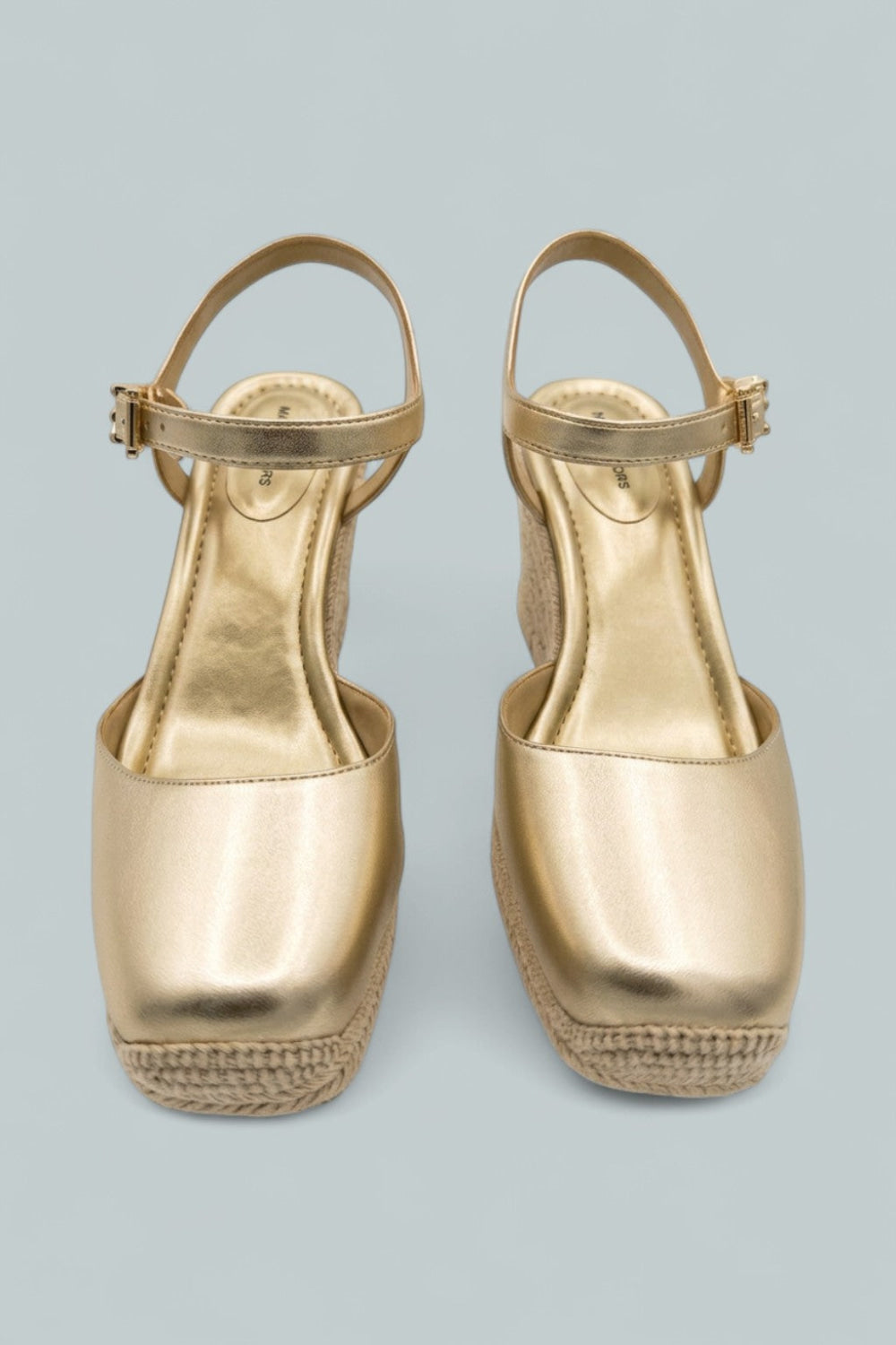 Kenzie Wedge Sandals - Pale Gold - 8 - Flats