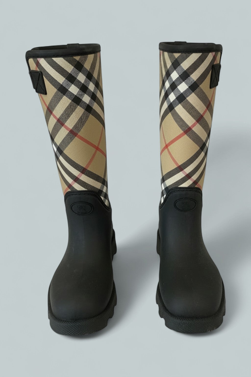 Rubber Marsh Stamp High Boots - Black
