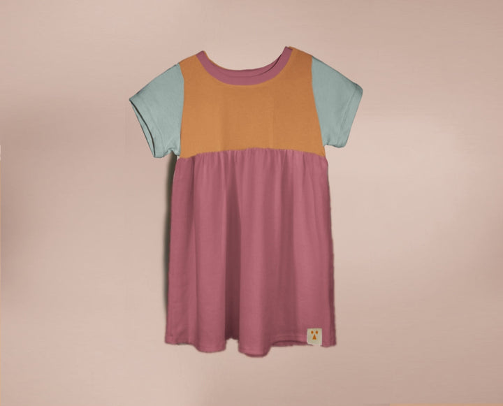 Organic Cotton Color Block Dress - Ellie