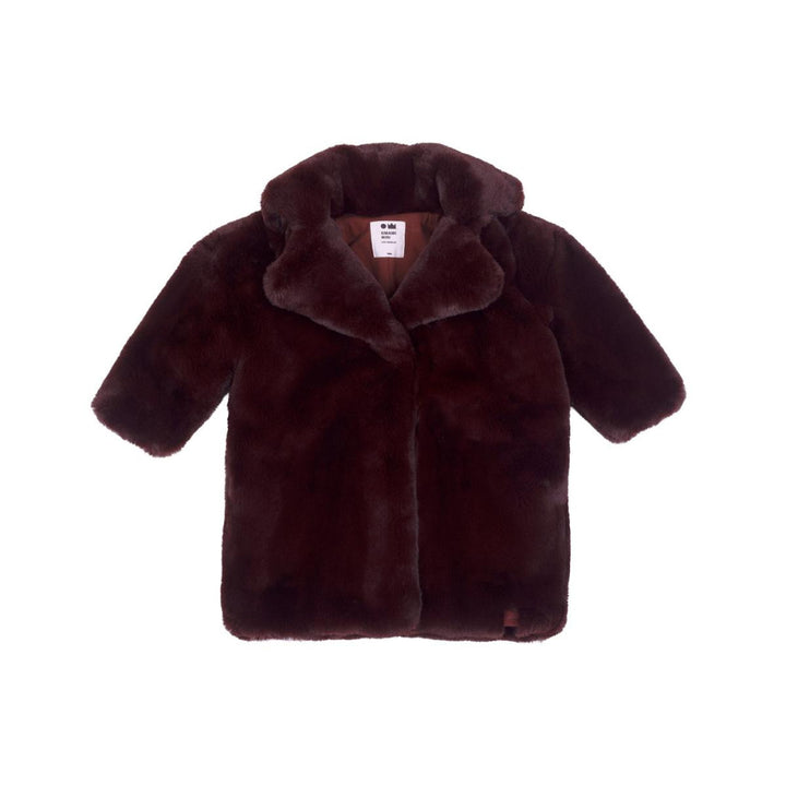 Kids Faux Fur Coat - Maroon - Coat