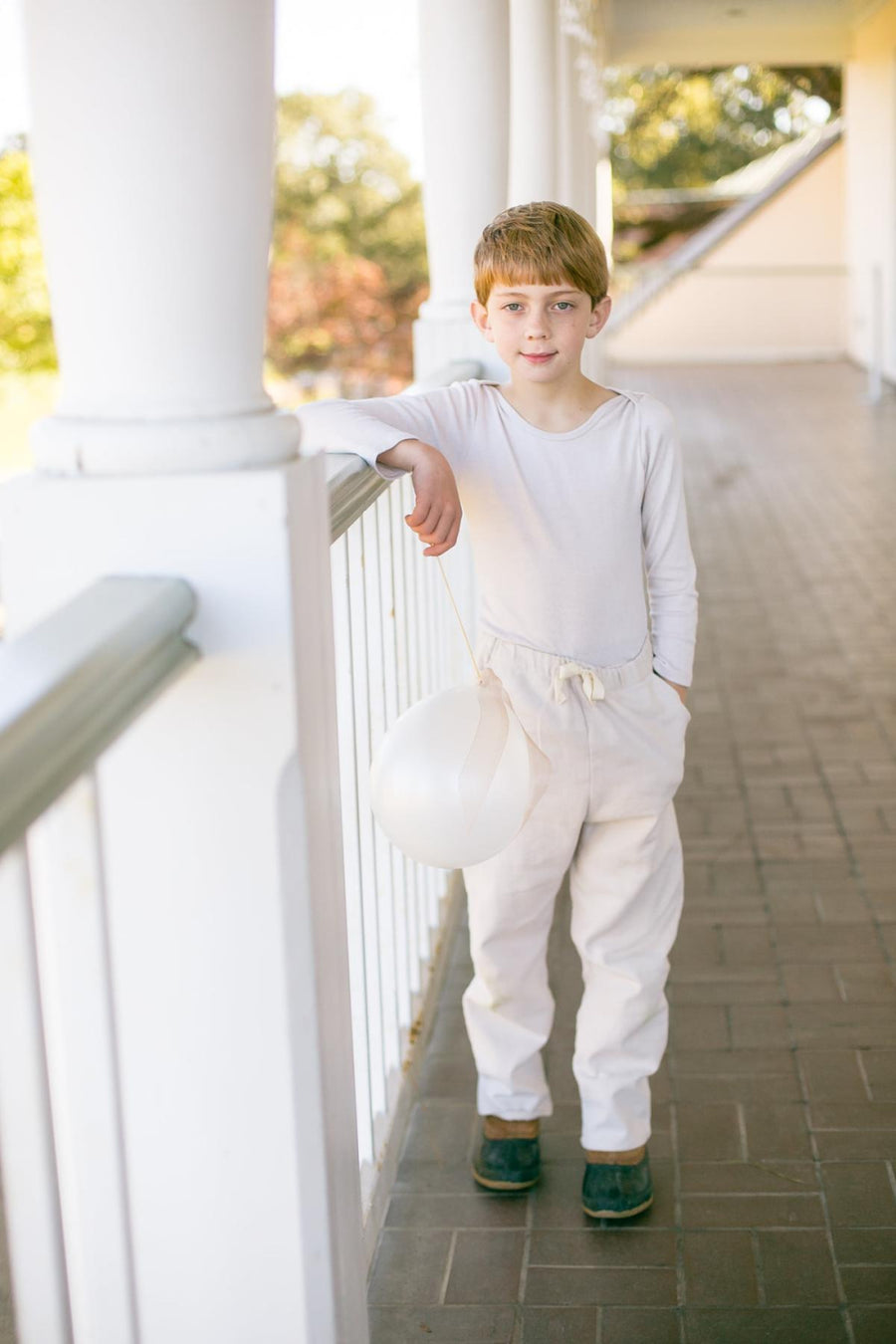 Kids Long Sleeve Cozy Tee - Ivory - T-shirt