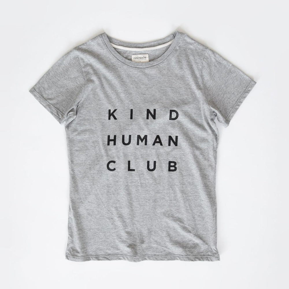 Kind Human Club Women’s Short Sleeve Tee - Heather Grey - T-shirt
