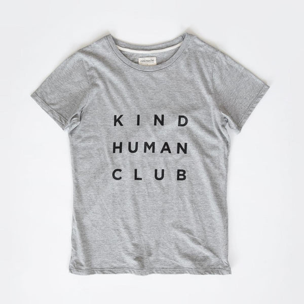 Kind Human Club Women’s Short Sleeve Tee - Heather Grey - T-shirt
