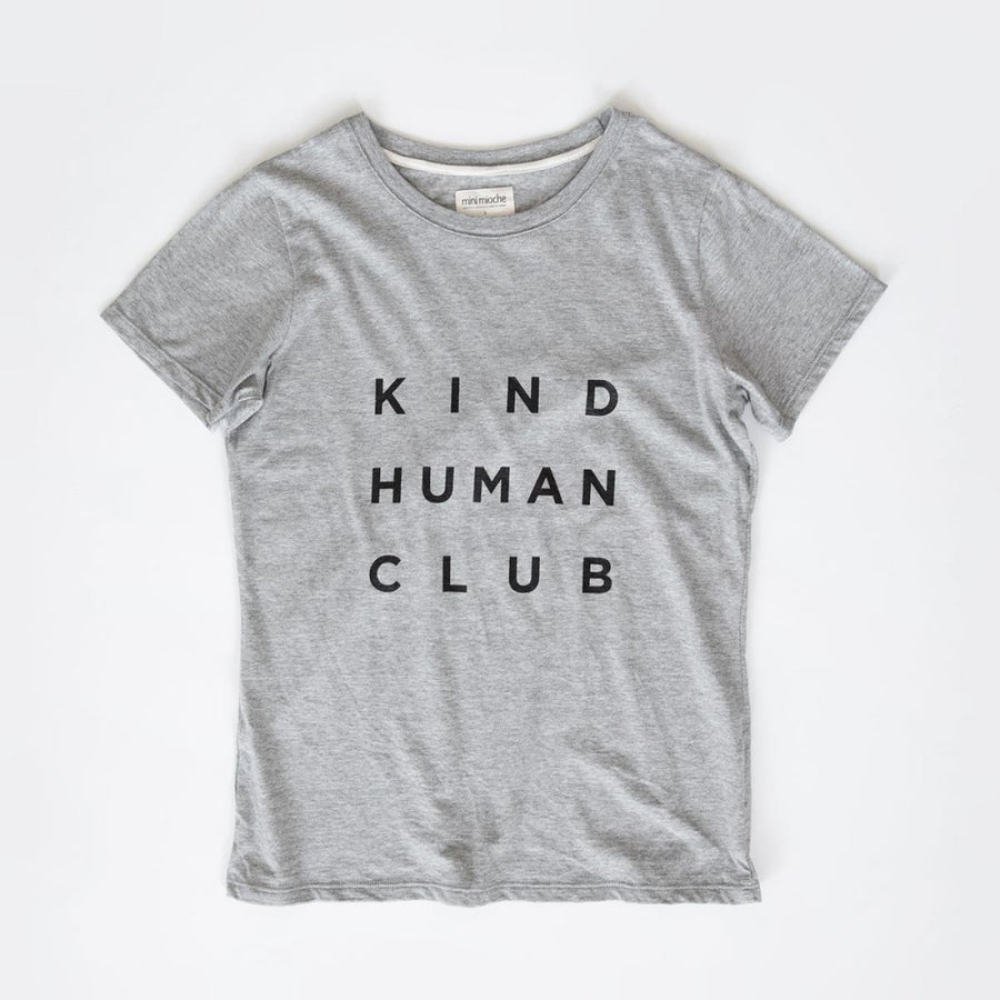 Kind Human Club Women’s Short Sleeve Tee - Heather Grey - T-shirt