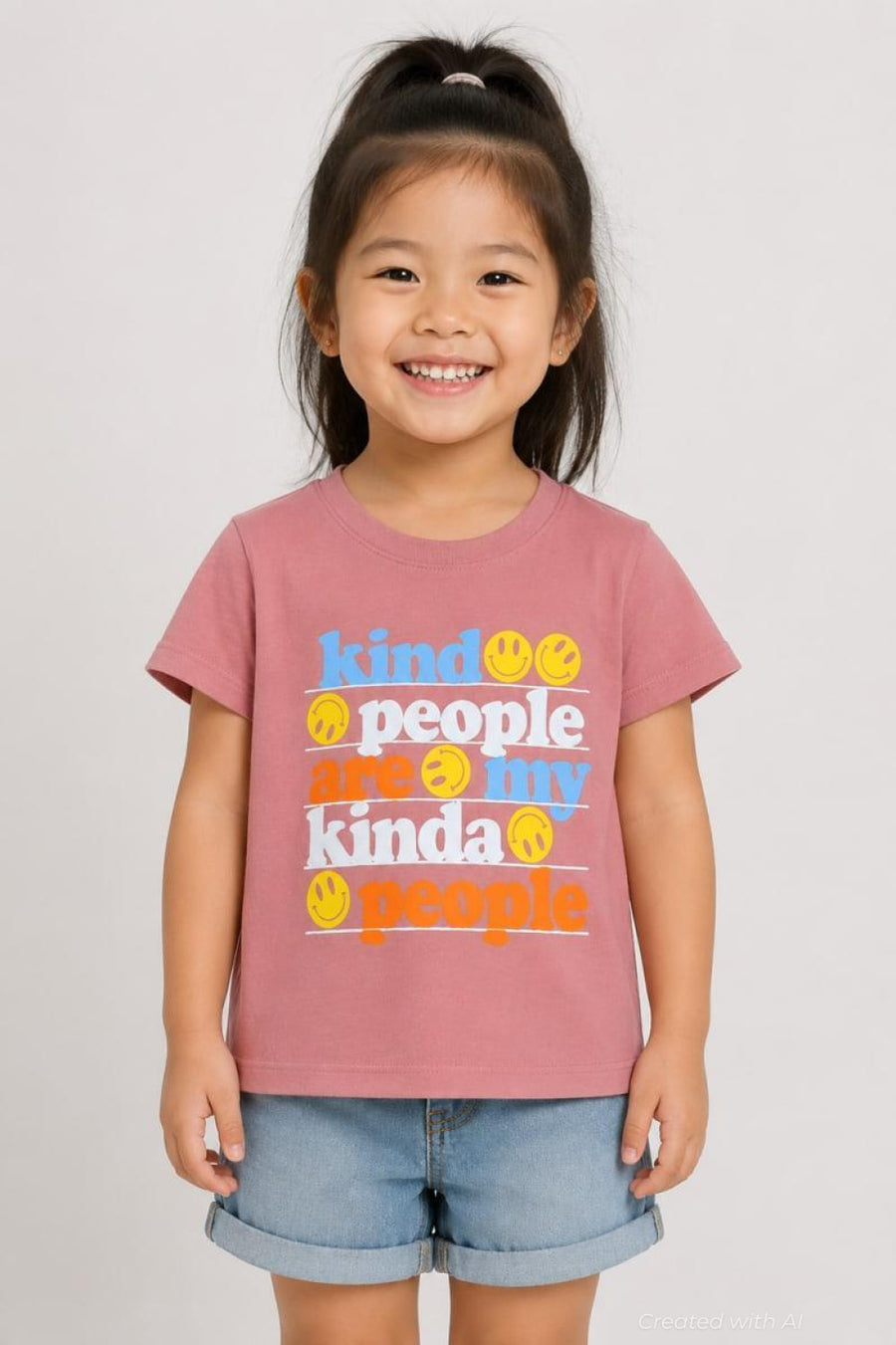 Kind People My People Tee Little Kids - Pink - T-shirt