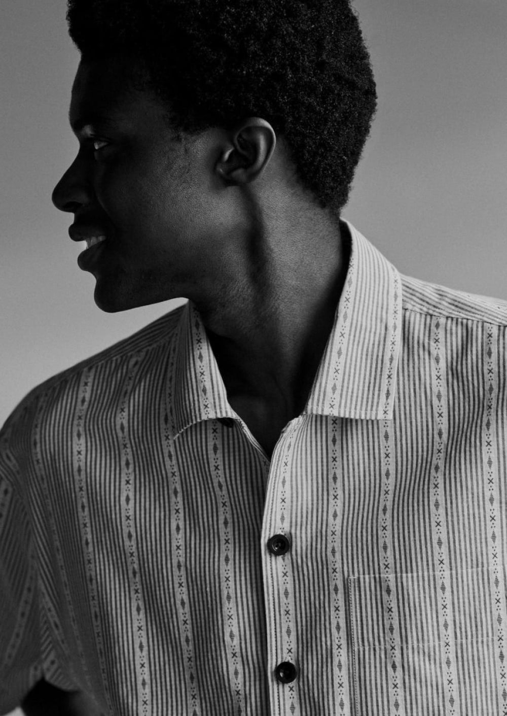 Kite Stripe Jacquard Shirt Olive - Button Down Shirt