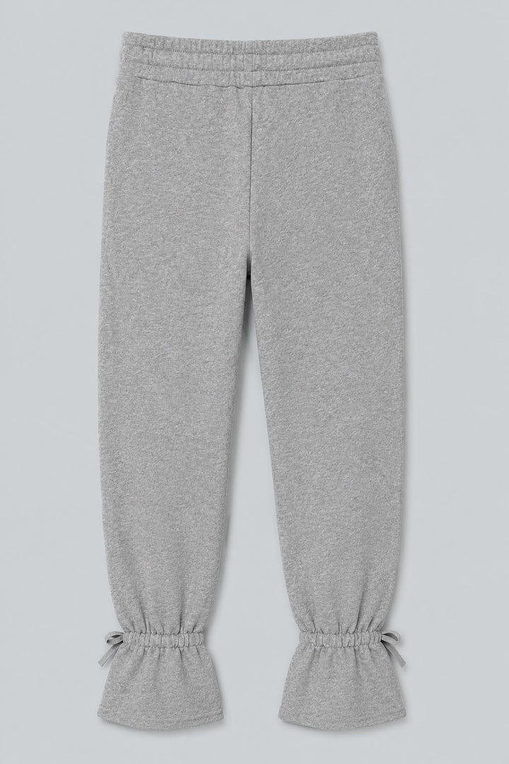 Tie Ankle Sweatpants - Heather Gray