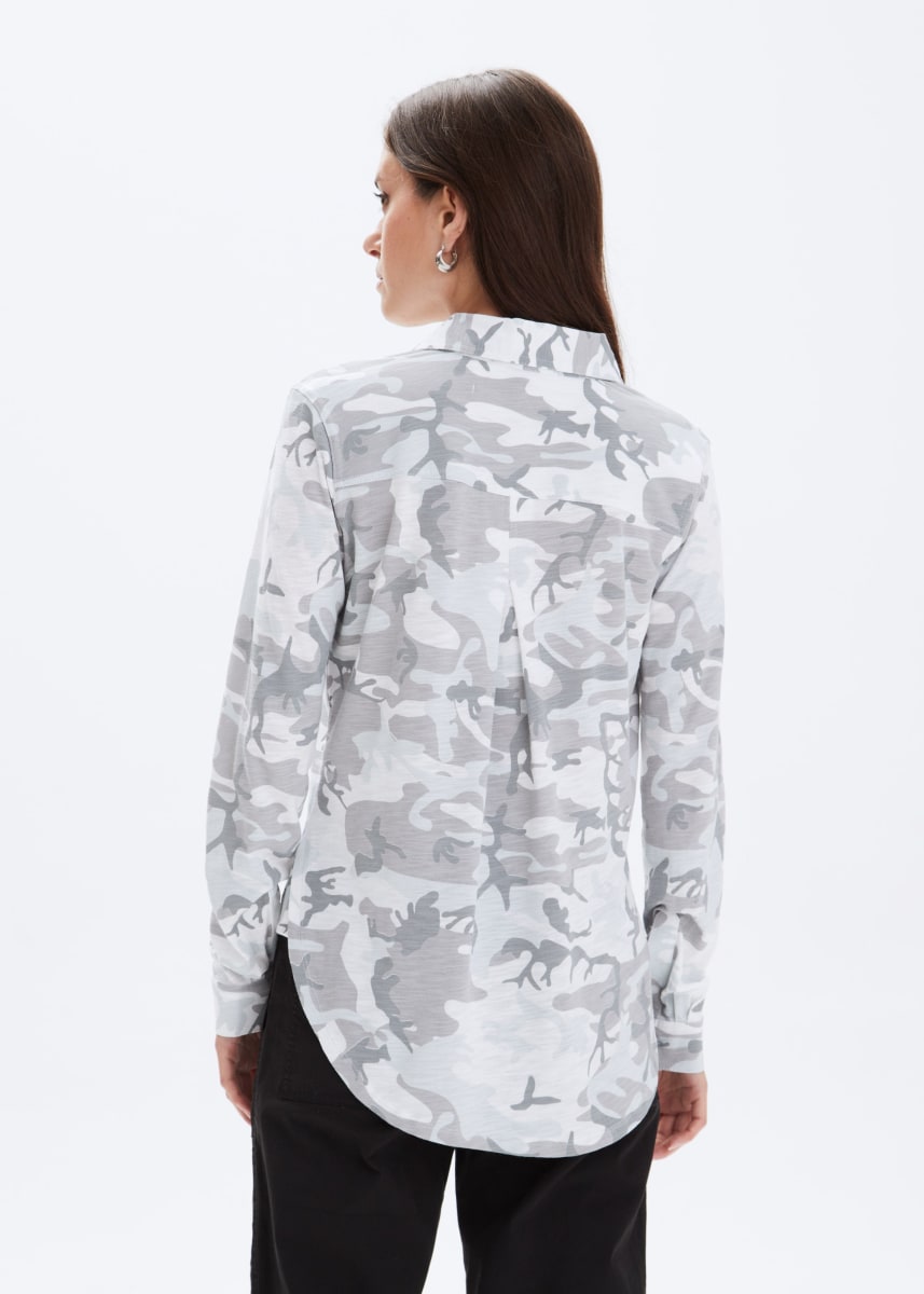 Camo Amrat Jersey Blouse - Grey Camo