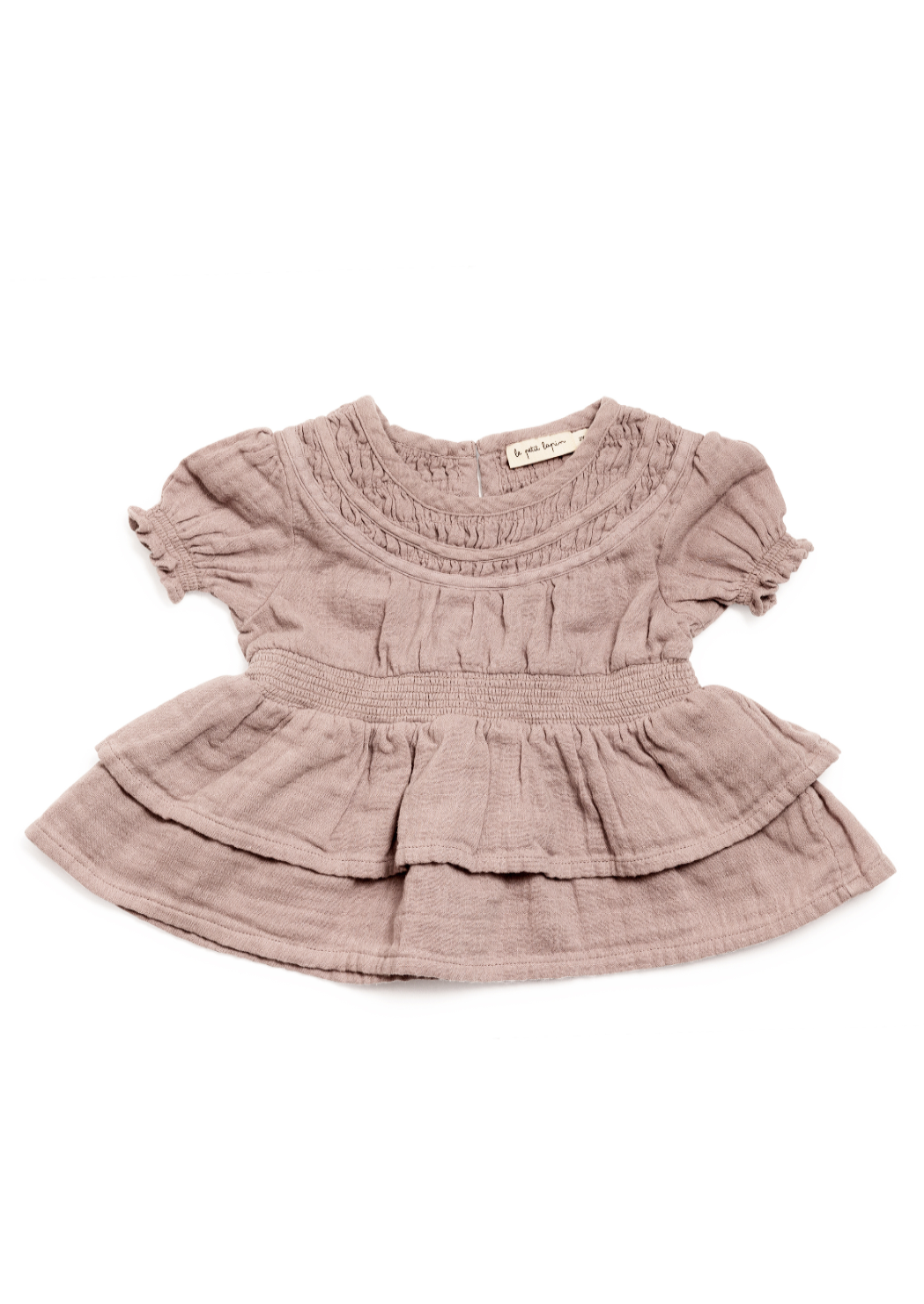 Organic Muslin Layered Top - Raspberry Cream