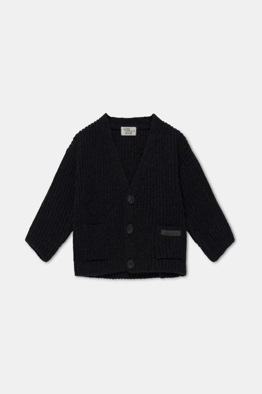 Knit baby cardigan - Dark grey - cardigan - baby