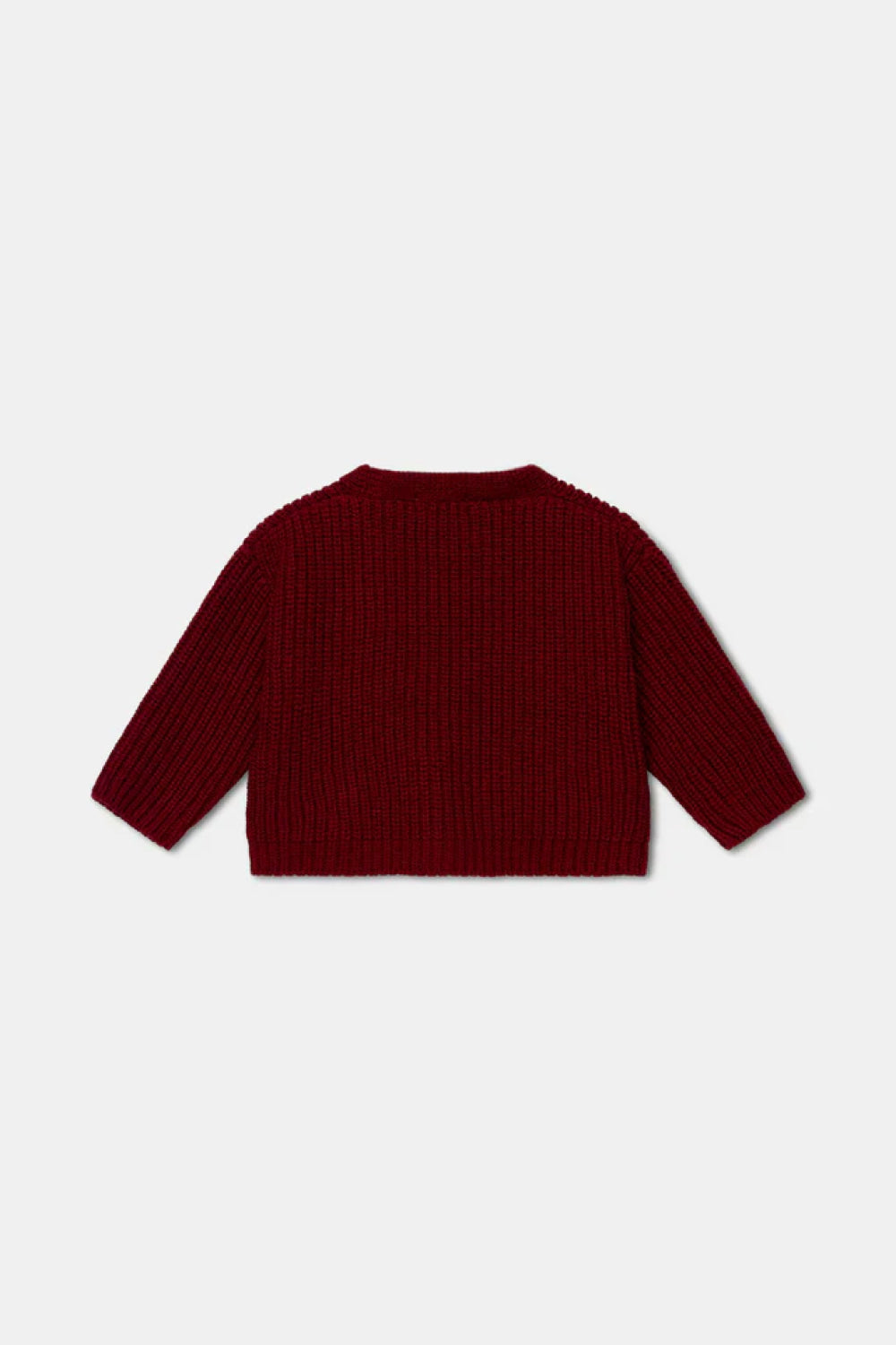 Knit baby cardigan - Red - 6M - Cardigan