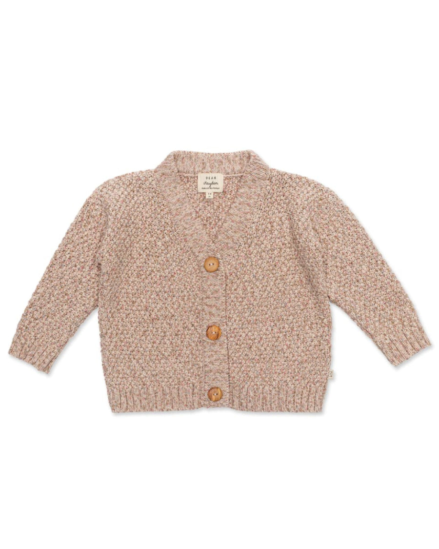 Knit Cardigan with Magnetic Opening - Soft Rose Marble - Cardigan