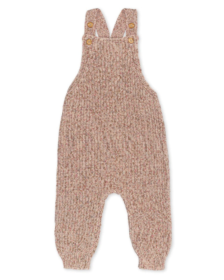 Knit Overalls - Soft Rose Marble - Overalls