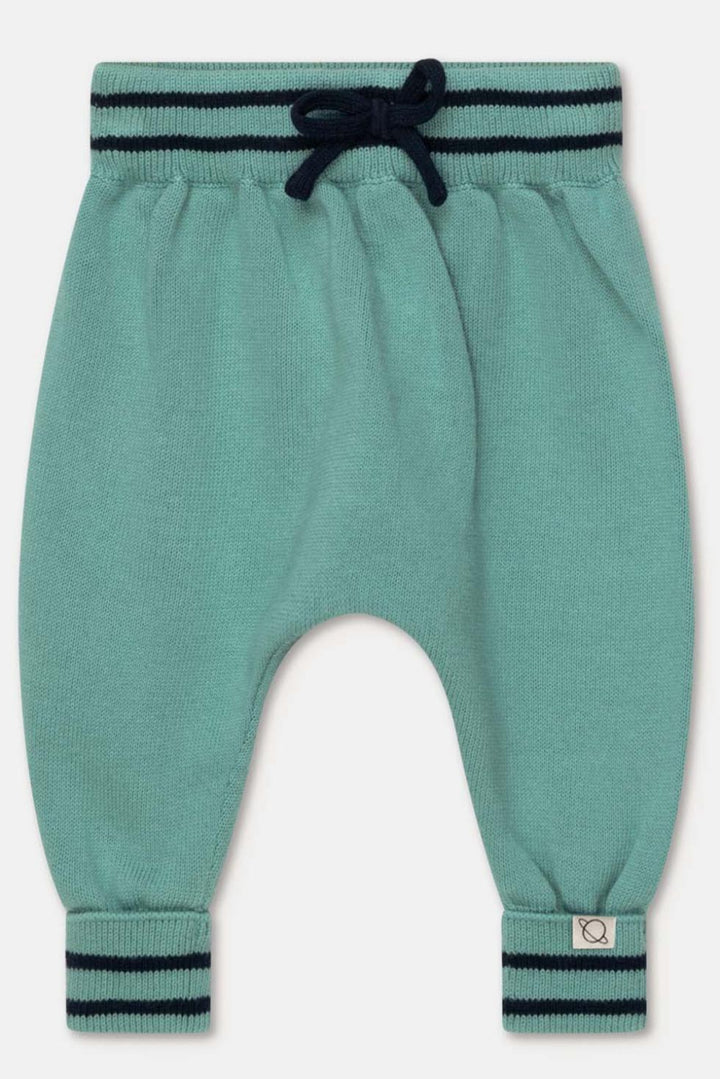 Knit stripe baby pants - Green - 6M - Joggers