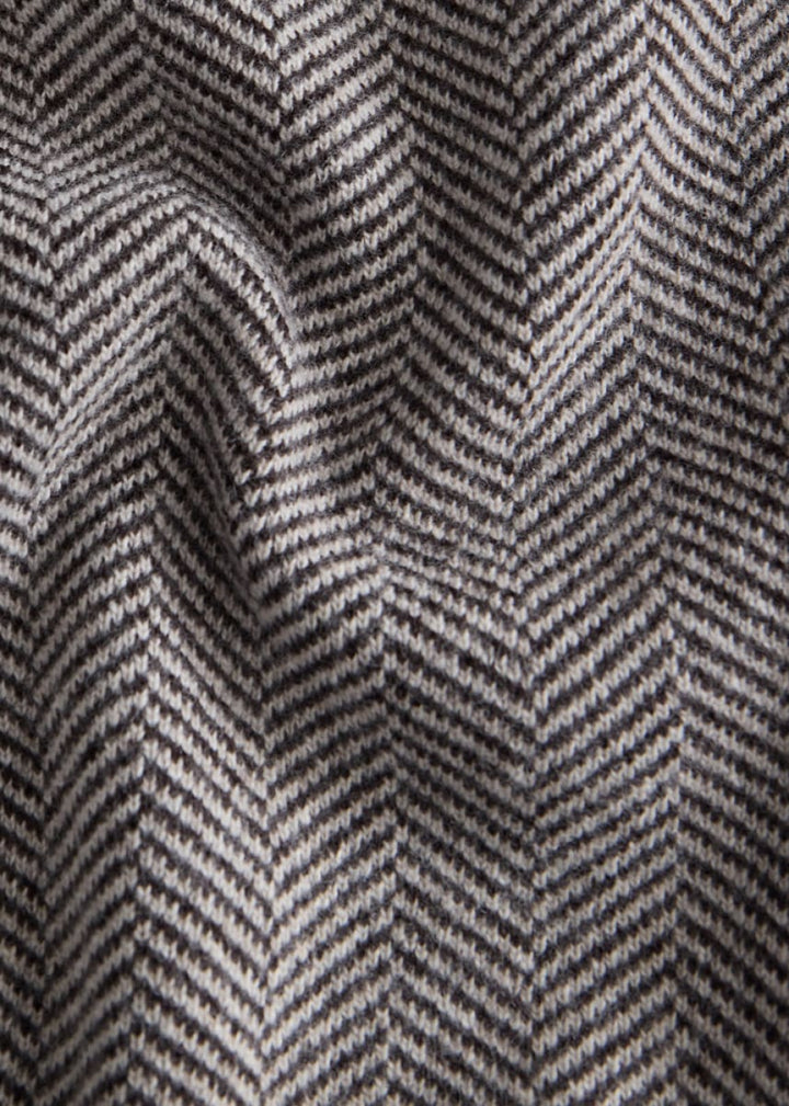 Knitted Bone Wool & Cashmere Jacket - Beige/Brown - Jacket