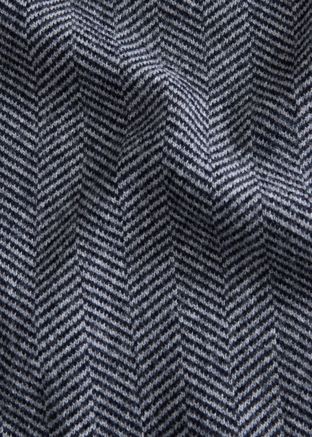 Knitted Bone Wool & Cashmere Jacket - Navy/Grey - Jacket