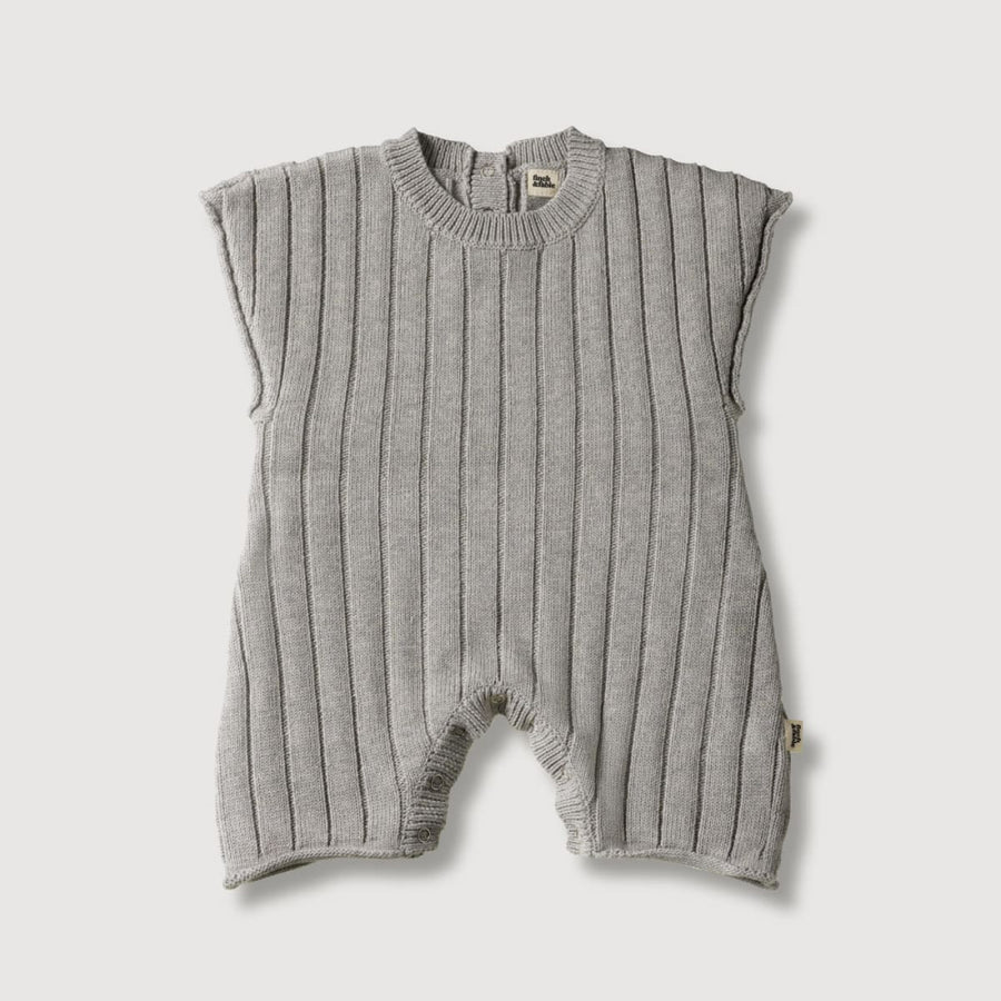 Knitted Playsuit - Gray Melange - Playsuit