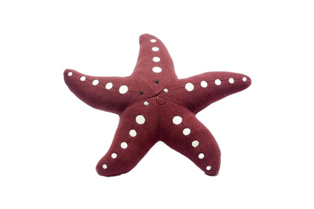 Knitted Starfish Plush Toy - One Size - ’Stuffed Animal - Baby Kids Adult’