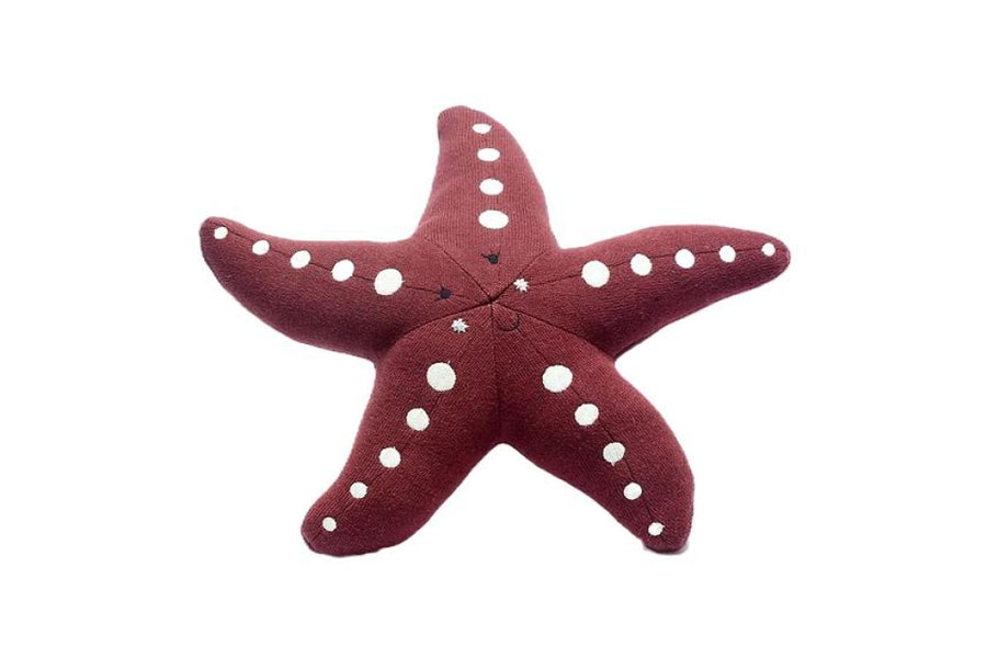 Knitted Starfish Plush Toy - One Size - ’Stuffed Animal - Baby Kids Adult’