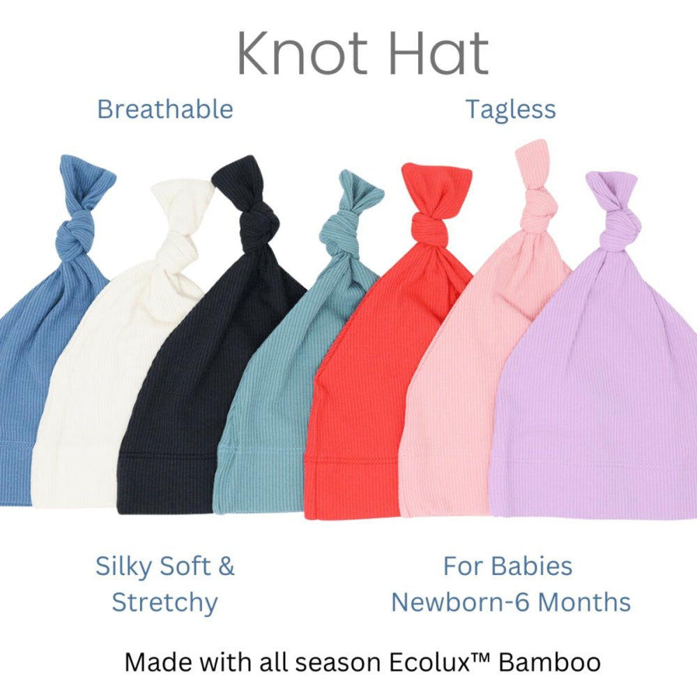 Knot Hat - Pink Icing Ribbed - OS - Beanie