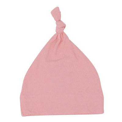 Knot Hat - Pink Icing Ribbed - OS - Beanie