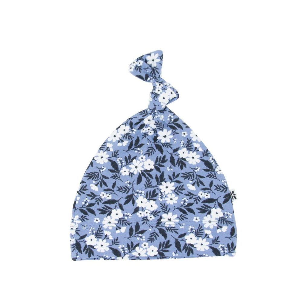 Knot Hat - Vintage Floral Blue - OS - Beanie