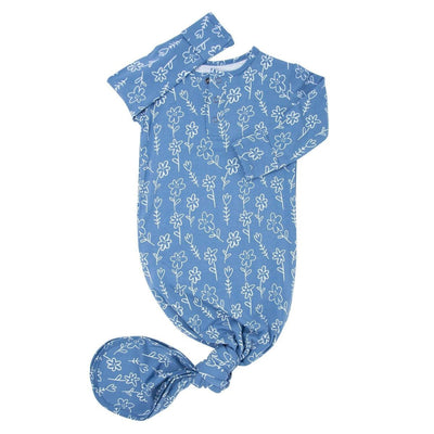 Knotted Gown - Blue Doodle - OS - Nightgown