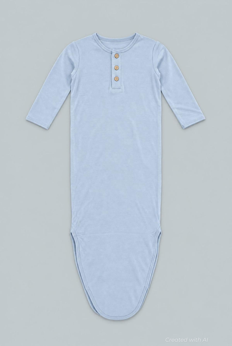 Knotted Gown - Blue Fog - OS - Nightgown