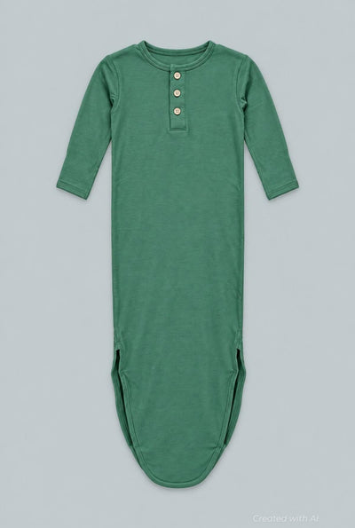 Knotted Gown - Hunter Green - OS - Nightgown