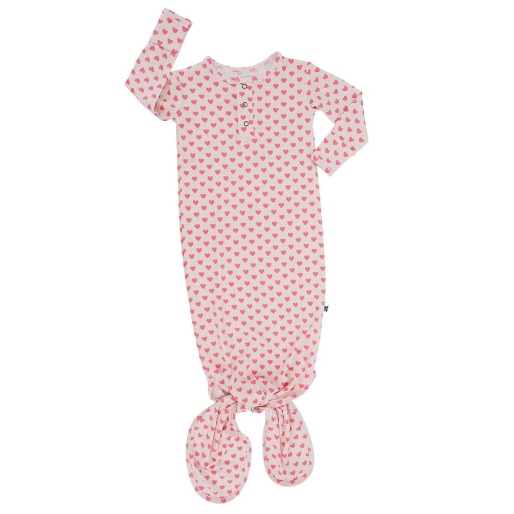 Knotted Gown - Pink Hearts - OS - Nightgown