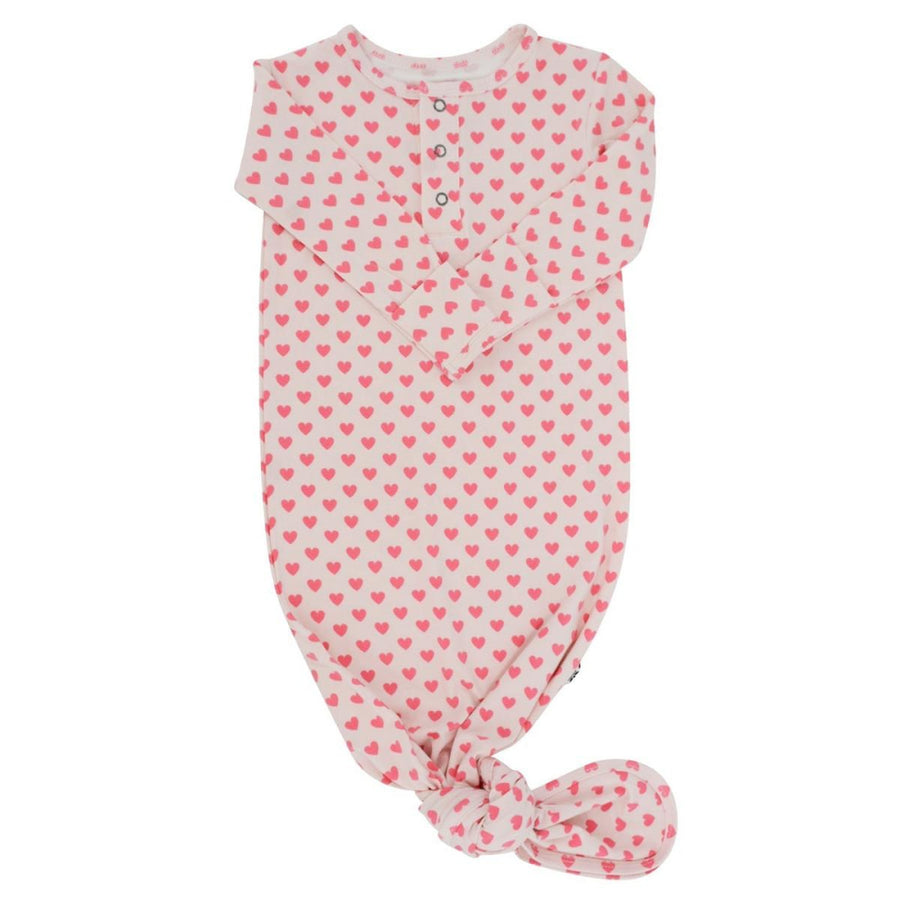 Knotted Gown - Pink Hearts - OS - Nightgown