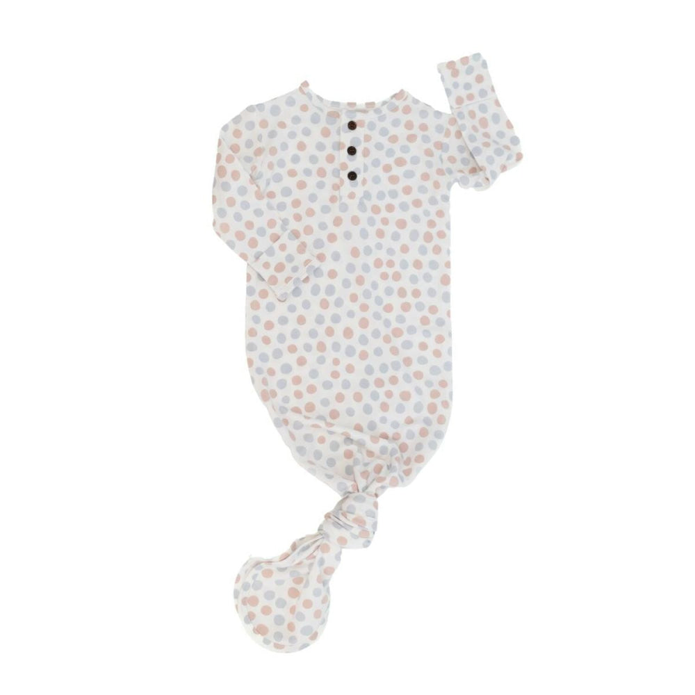 Knotted Gown - Polka Dot Grey - OS - Nightgown
