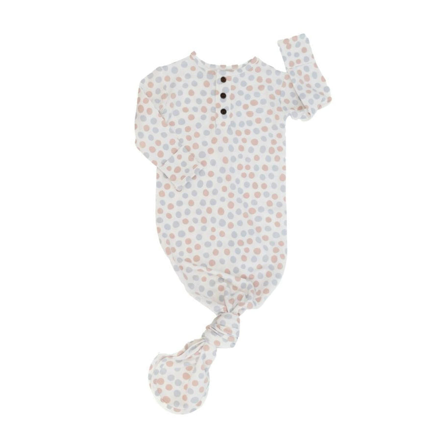 Knotted Gown - Polka Dot Grey - OS - Nightgown