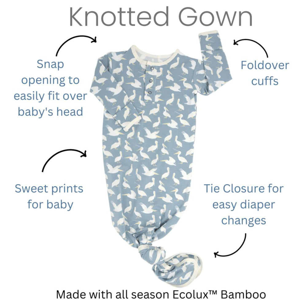 Knotted Gown - Purple Basketweave - OS - Nightgown