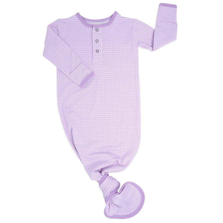 Knotted Gown - Purple Basketweave - OS - Nightgown