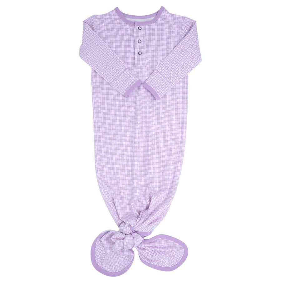 Knotted Gown - Purple Basketweave - OS - Nightgown