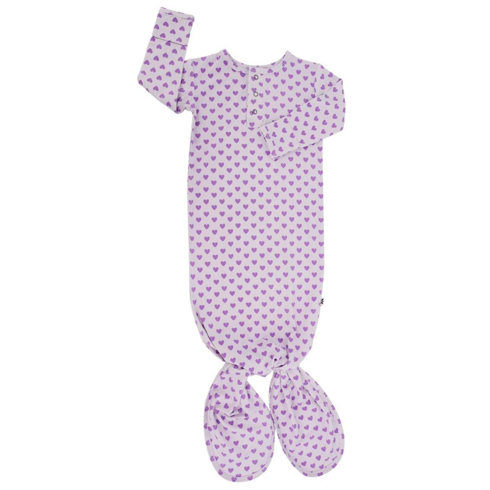 Knotted Gown - Purple Hearts - OS - Nightgown
