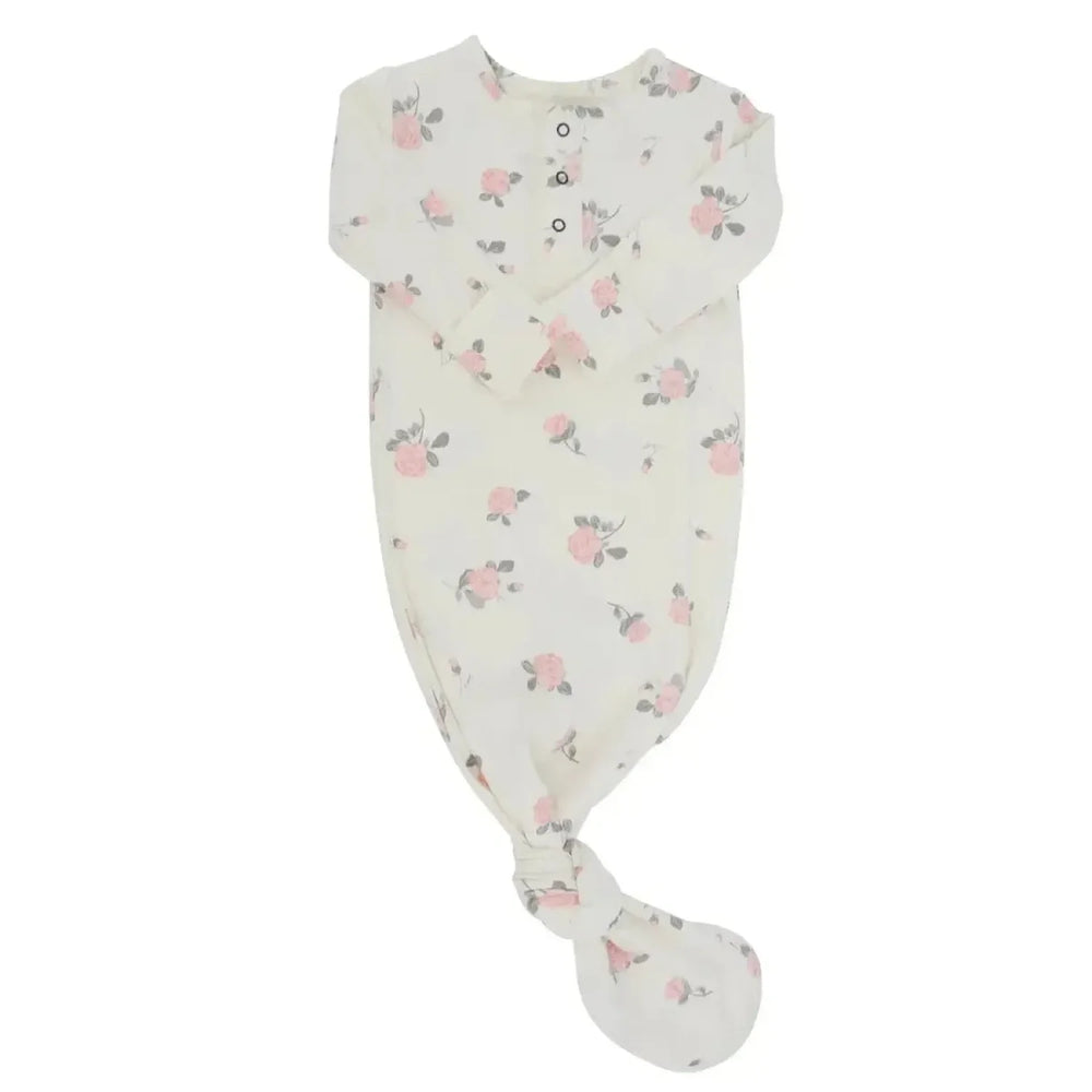 Knotted Gown - Roses White - OS - Nightgown