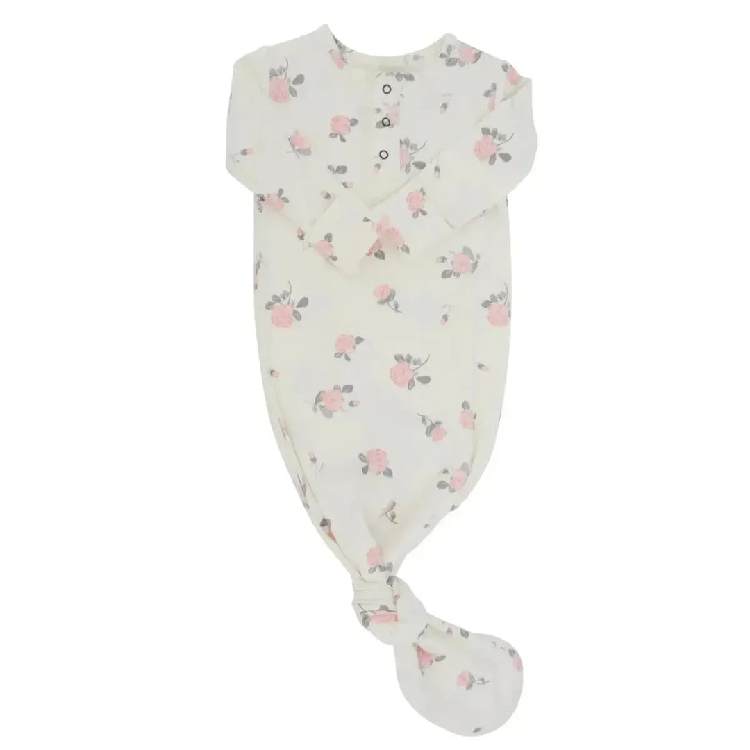 Knotted Gown - Roses White - OS - Nightgown
