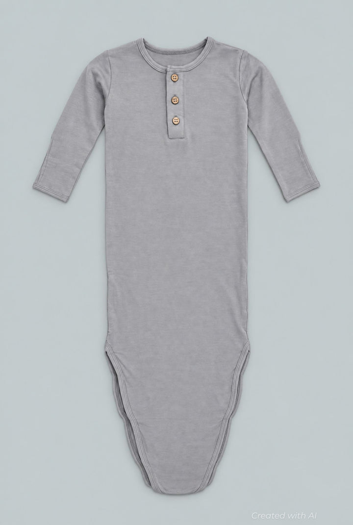 Knotted Gown - Steely Grey - OS - Nightgown