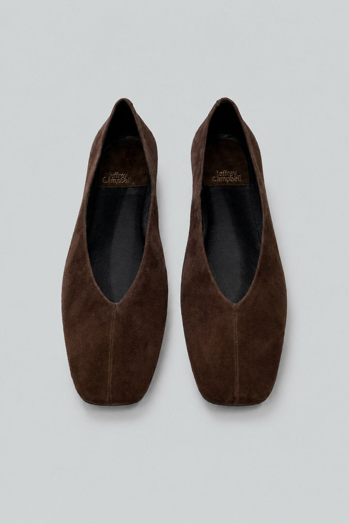 Women's Fathom Square Toe Ballet Flats - Brown Suede