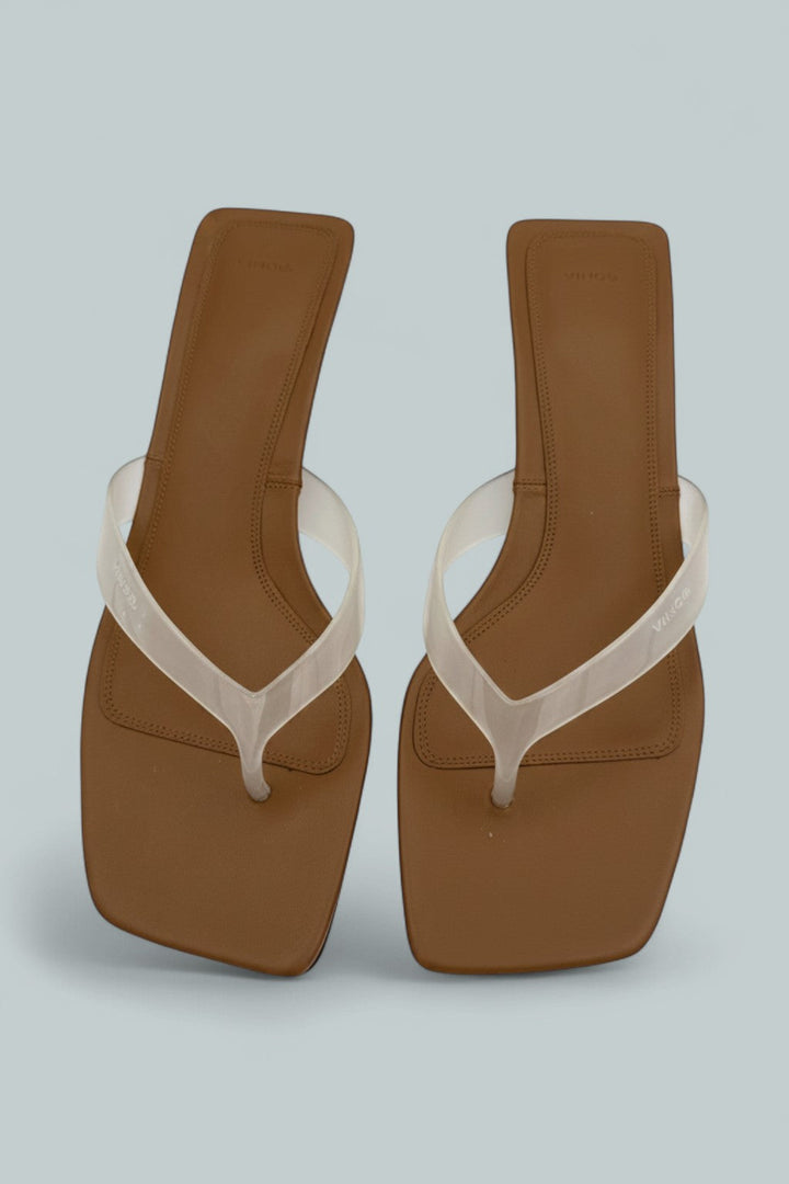 San Juan Jelly Heeled Thong Sandal - Clear