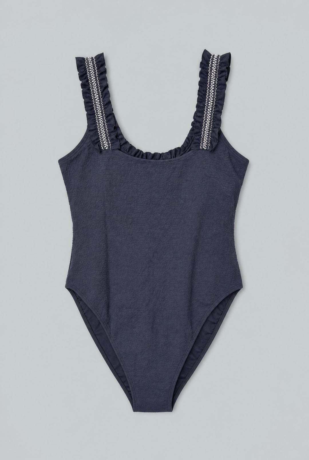Ruffle Cut Out One Piece - Black