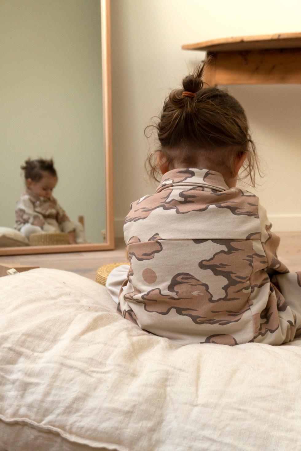 Organic Pima Cotton Kids Jersey Jacket - Pink Clouds