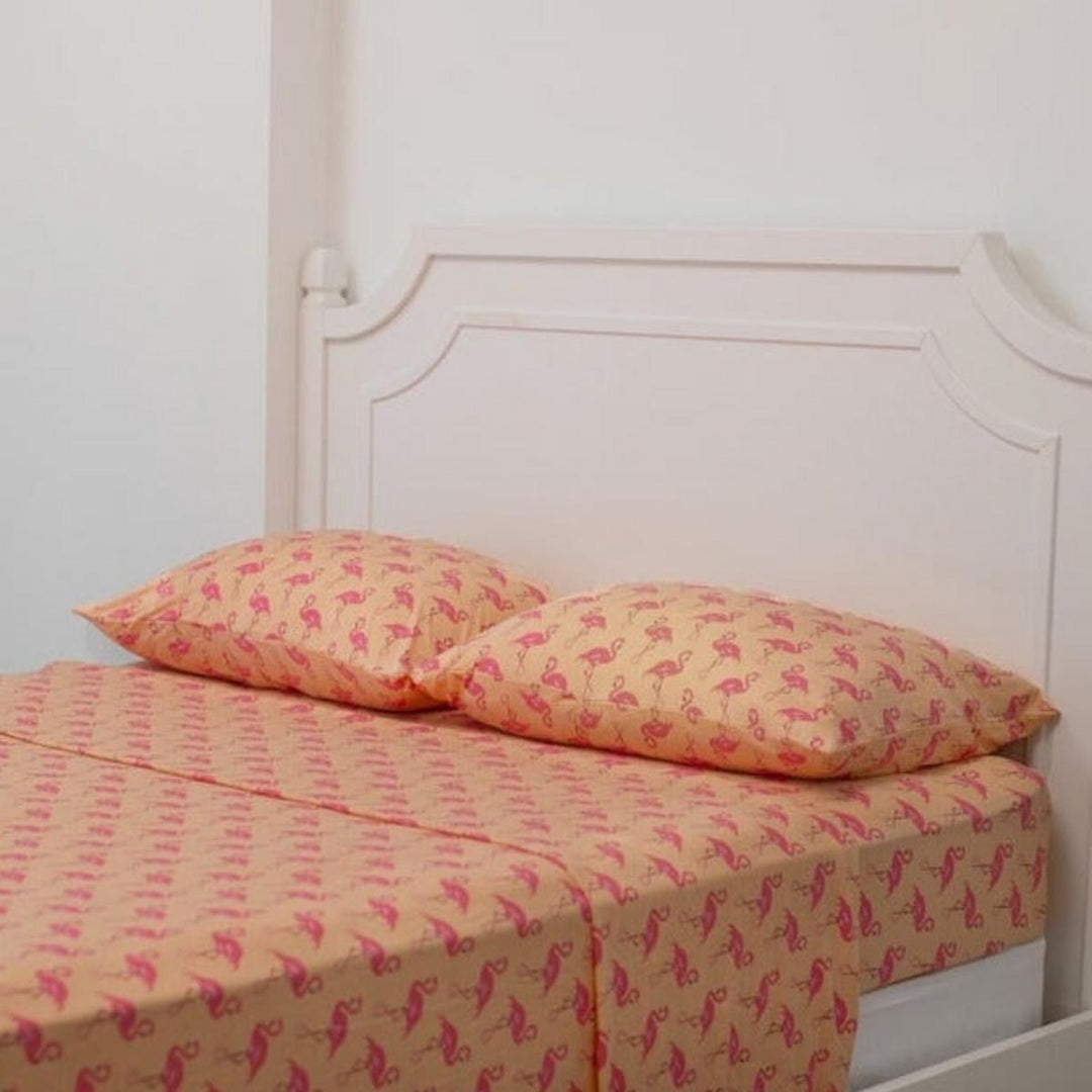 Flat Sheet Twin - Flamingo Peach