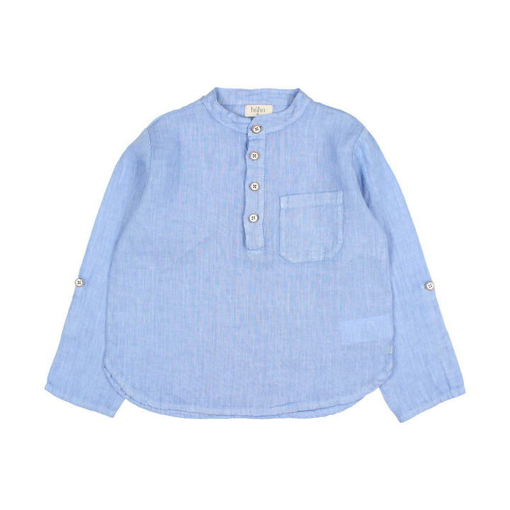 Linen Kurta Shirt - Bluette