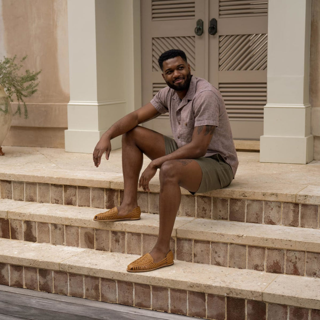 Men's Huarache Sandal - Saddle Brown