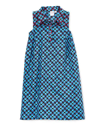 Whimsical Shirt Dress - Blue & Pink